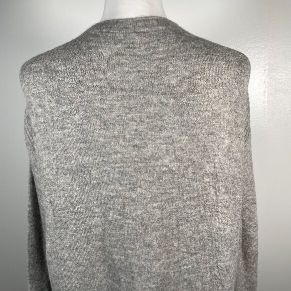 Dorothy Perkins Gray Tan V Neck Open Front Long Sleeve Cardigan Sweater S - Picture 9 of 14